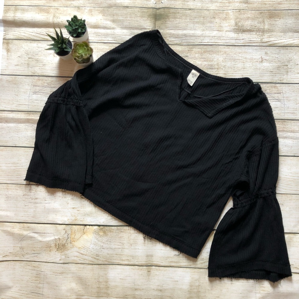 Free People waffle knit top